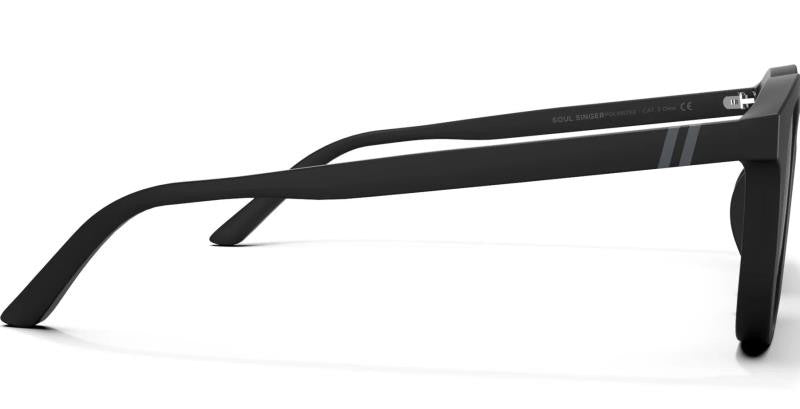 Sydney - Soul Singer, Matte Black Frame, Polarized Smoke Lens - not applicable 1