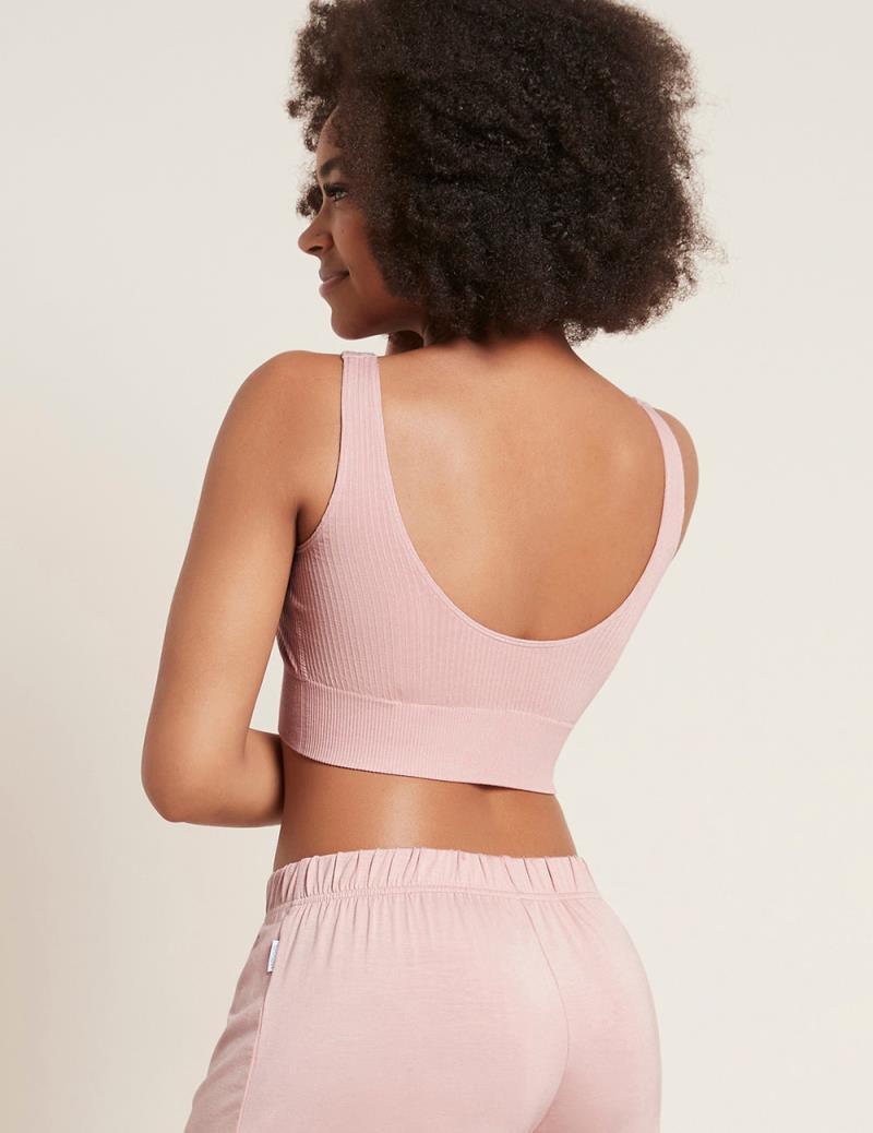 Ribbed Seamless Bra - dusty pink 1