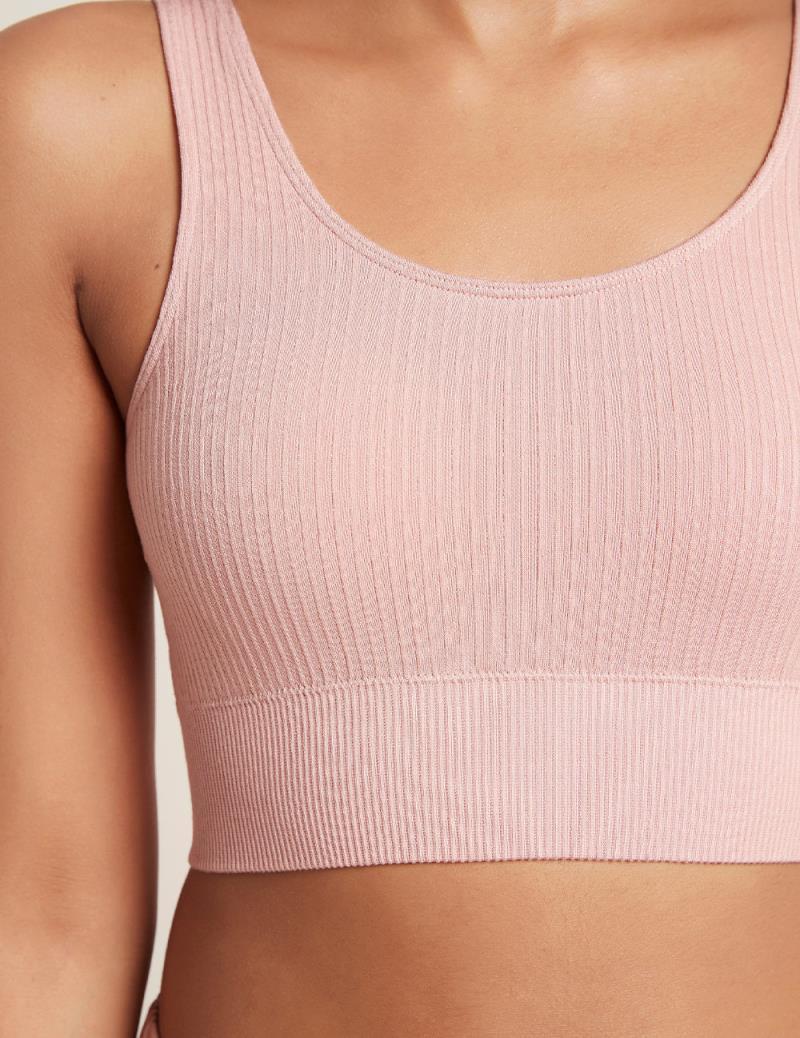 Ribbed Seamless Bra - dusty pink 1
