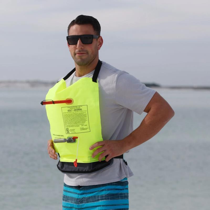 Manual Inflatable PFD - Belt - inflated view 1