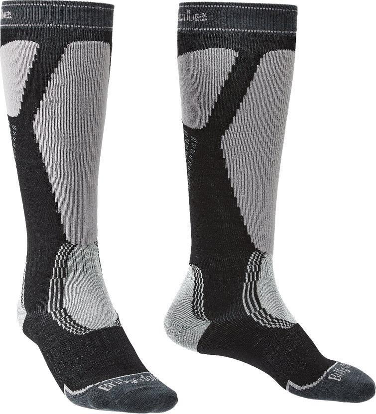Easy On Merino Endurance Over The Calf Socks - Mens - Black / Light Grey 1