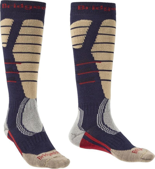 Easy On Merino Endurance Over The Calf Socks - Mens - Navy / Sand 1