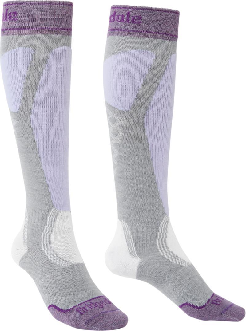 Easy On Merino Endurance Over The Calf Socks - Womens - Grey / Lilac 1