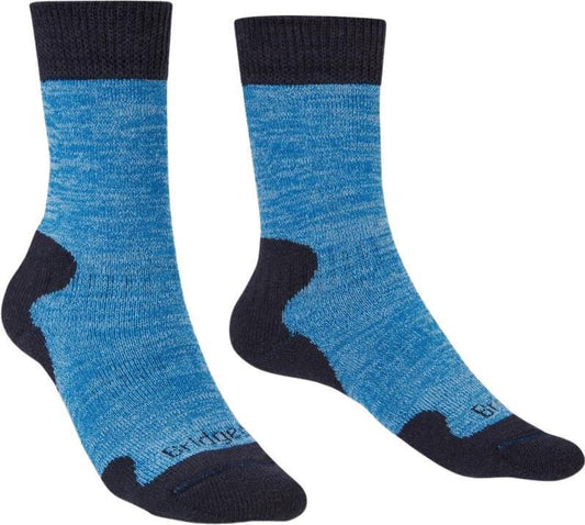 Explorer Heavyweight Merino Comfort Boot Socks - Womens - Blue Marl 1