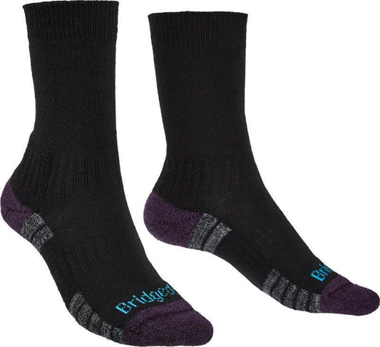 Hike Lightweight Merino Endurance Boot Socks - Womens - black / purple 1