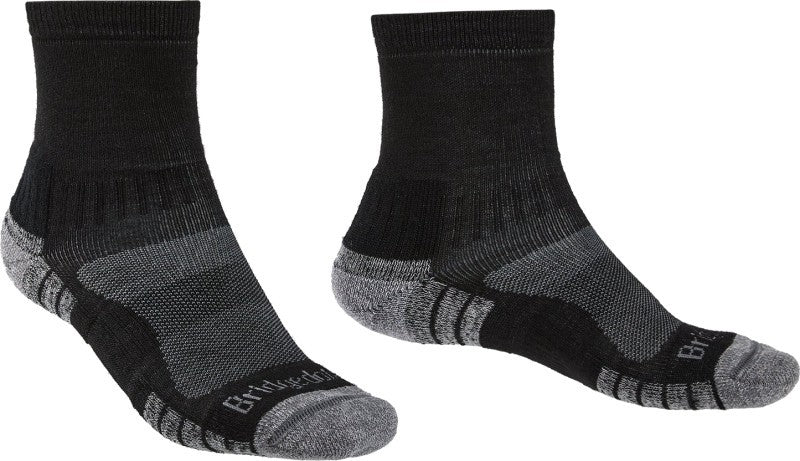 Hike Lightweight Merino Performance 3/4 Crew Socks - Mens - black / silver 1