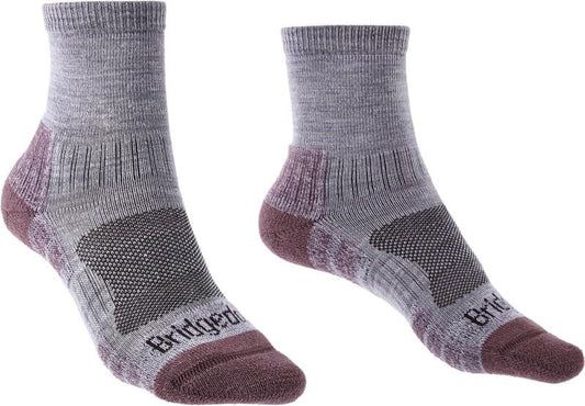 Hike Lightweight Merino Performance 3/4 Crew Socks - Womens - heather / damson 1