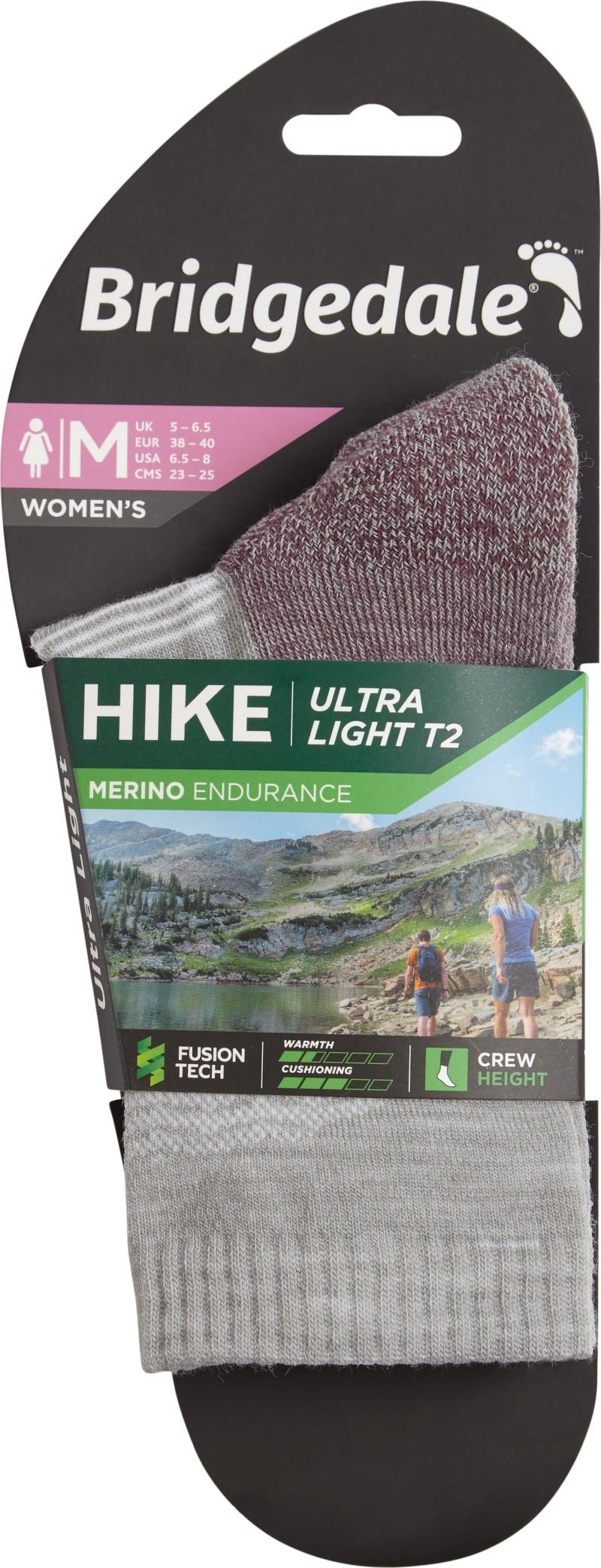 Hike Ultralight Merino Performance Crew Socks - Womens - aubergine 1