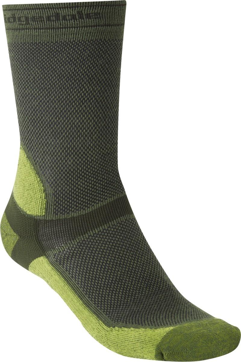 MTB/Gravel Lightweight T2 Coolmax Sport Boot Socks - Mens - dark green / lime 1