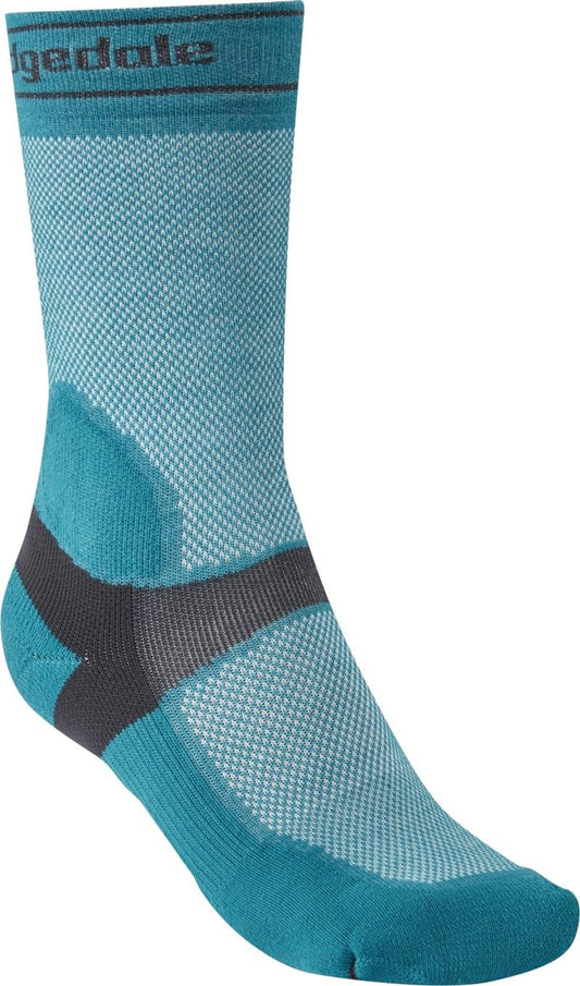 MTB/Gravel Lightweight T2 Coolmax Sport Boot Socks - Womens - teal / dark grey 1