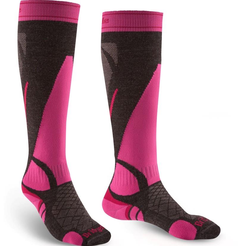 Ski Lightweight Merino Performance OTC Socks - Womens - graphite / pink 1