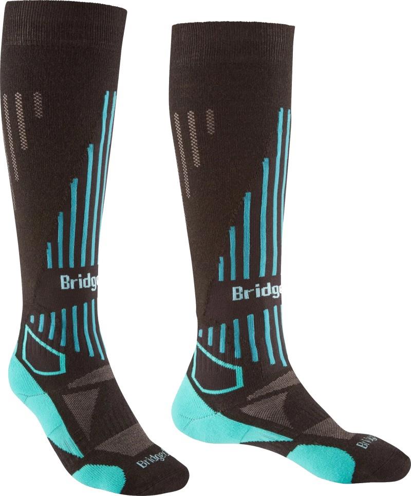 Ski Lightweight Socks - Womens - black / blue 1