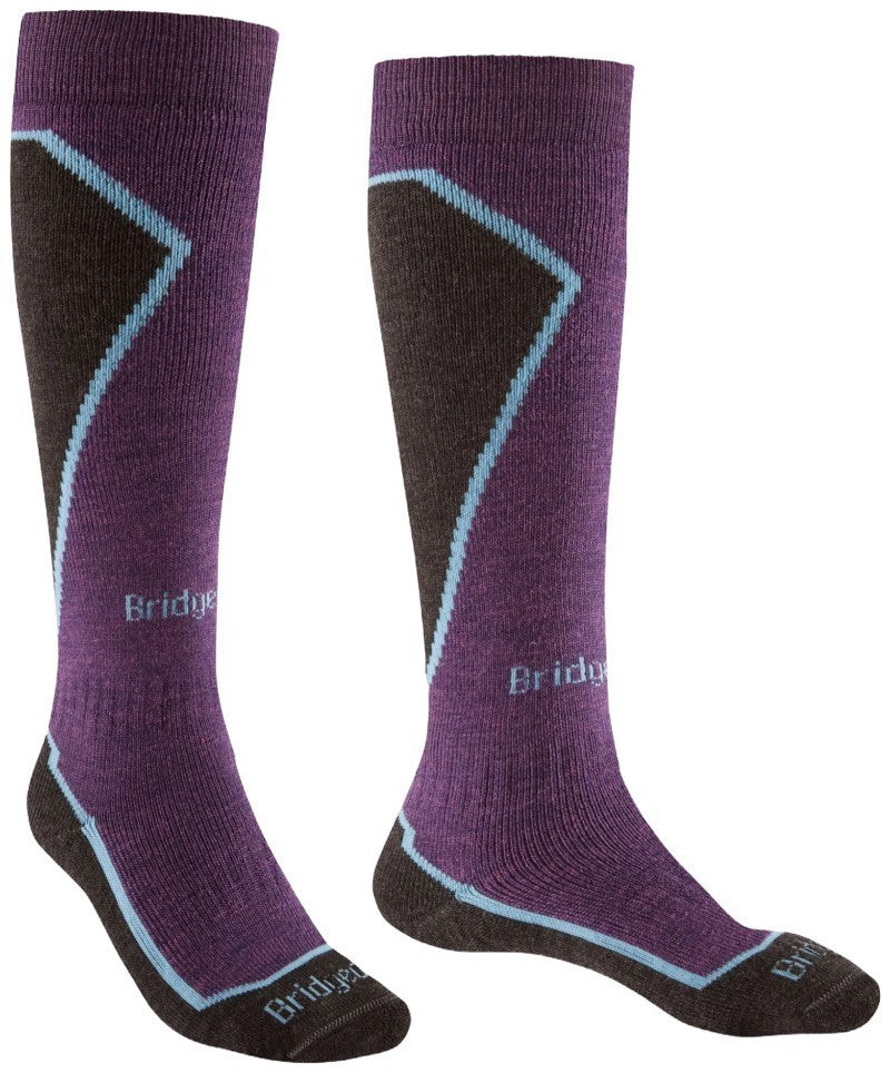 Ski Midweight + Socks - Womens - dark purple 1