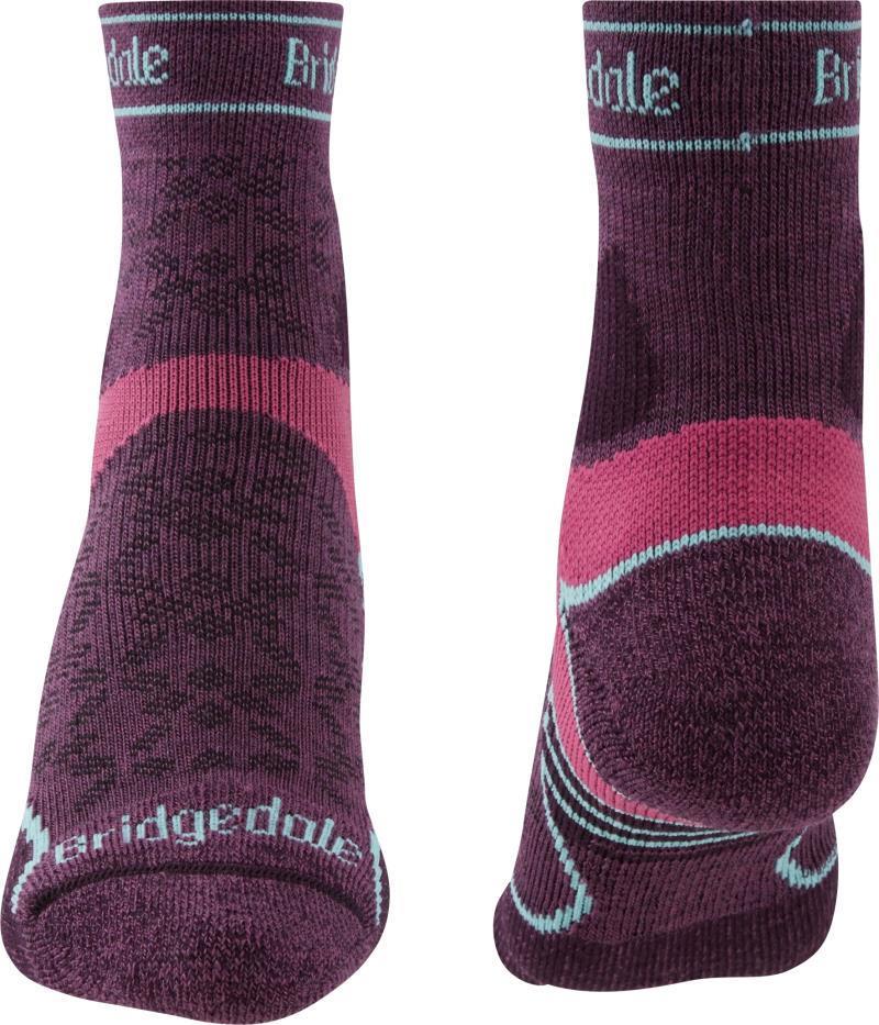 Trail Run Lightweight T2 Merino Sport 3/4 Crew Socks - Womens - Damson 2