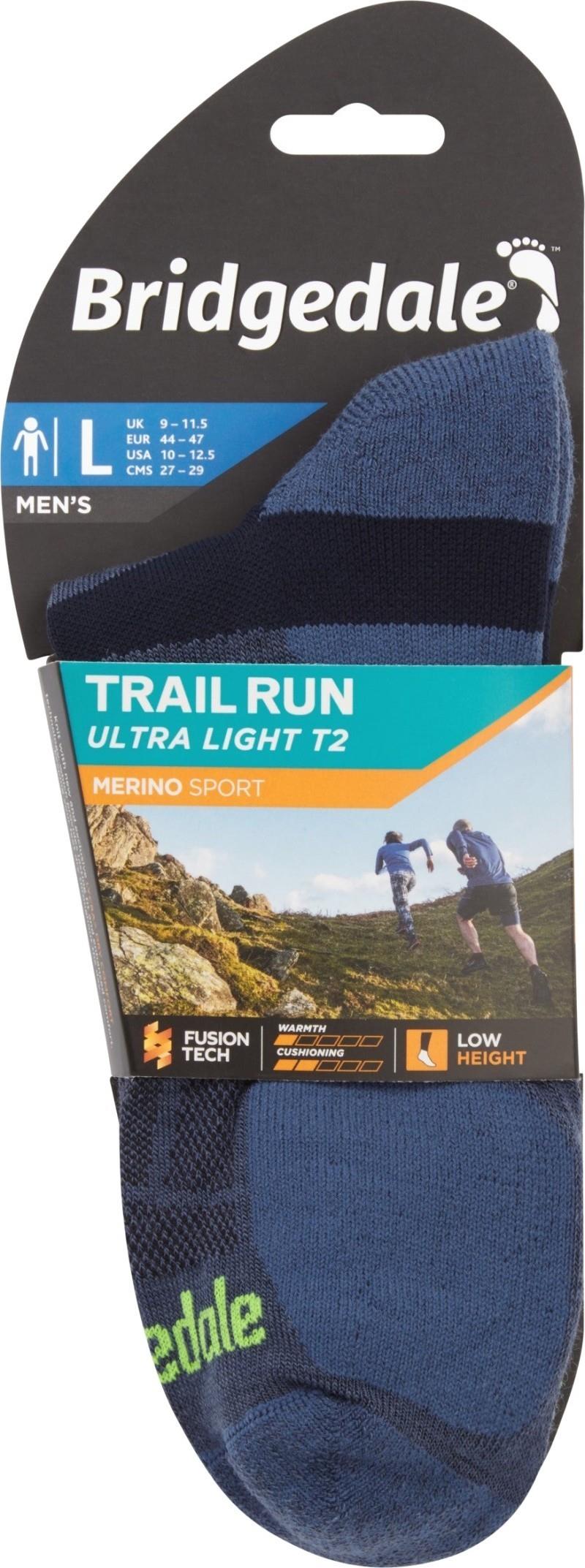 Trail Run Ultralight T2 Merino Sport Low Socks - Mens - blue 1