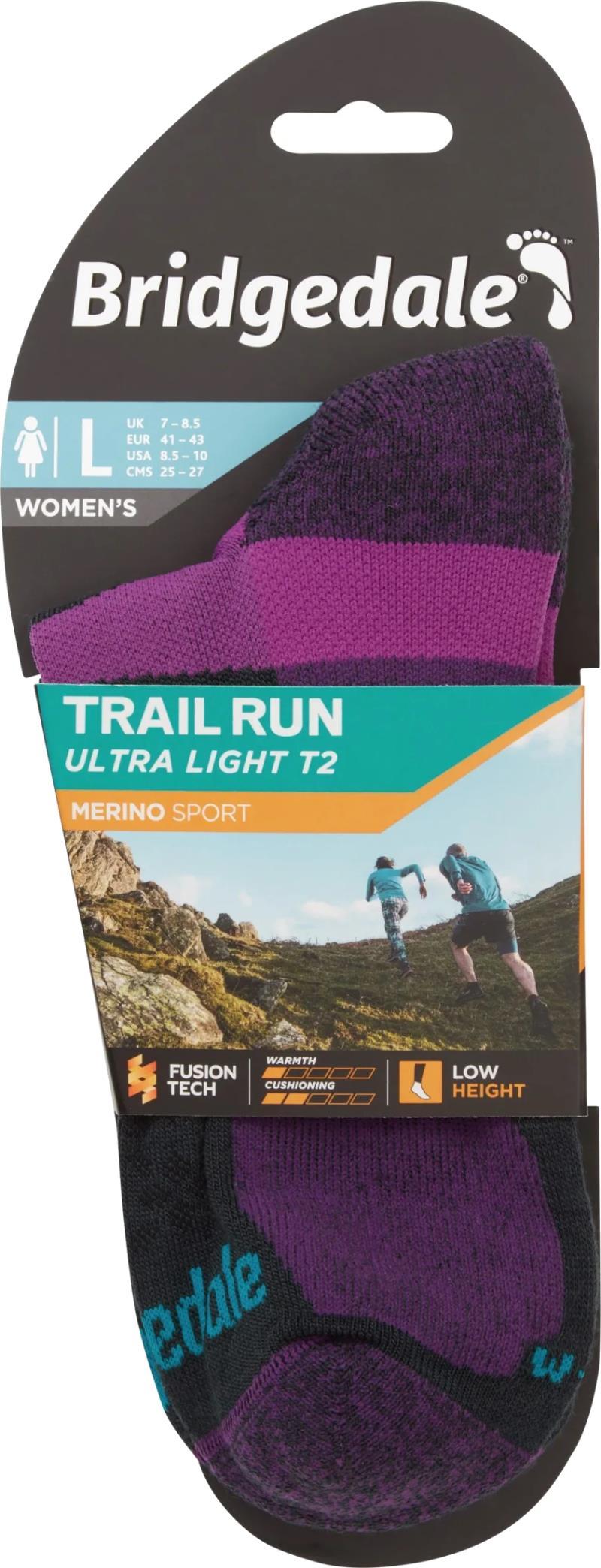 Trail Run Ultralight T2 Merino Sport Low Socks - Womens - Damson 3