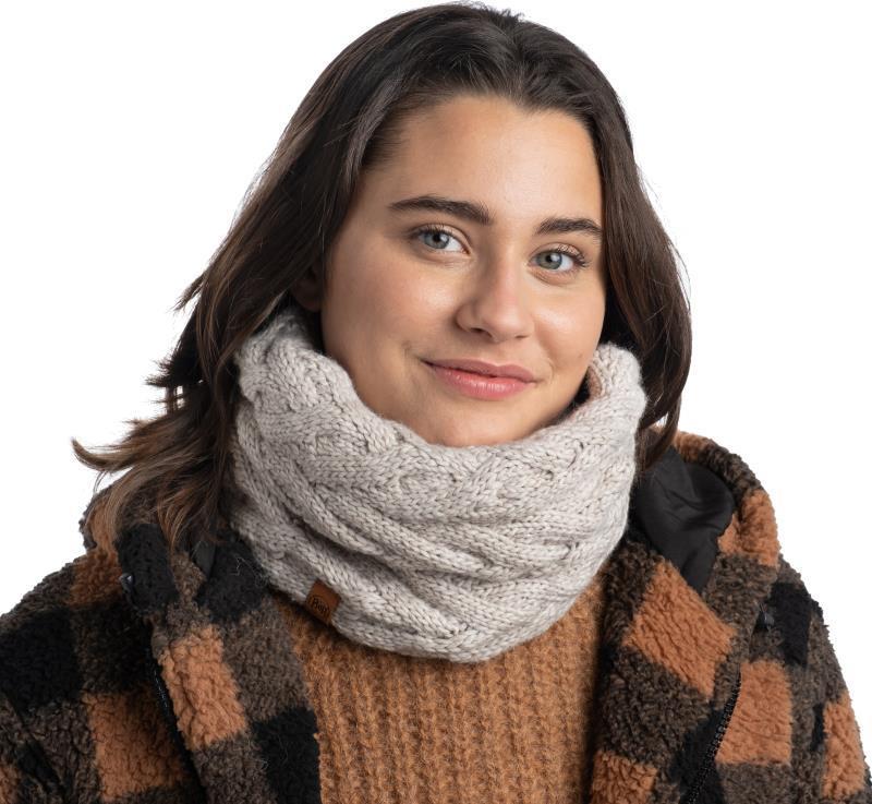 Caryn Knitted & Fleece Neckwarmer - Caryn Ecru - 123518.014.10.00 1