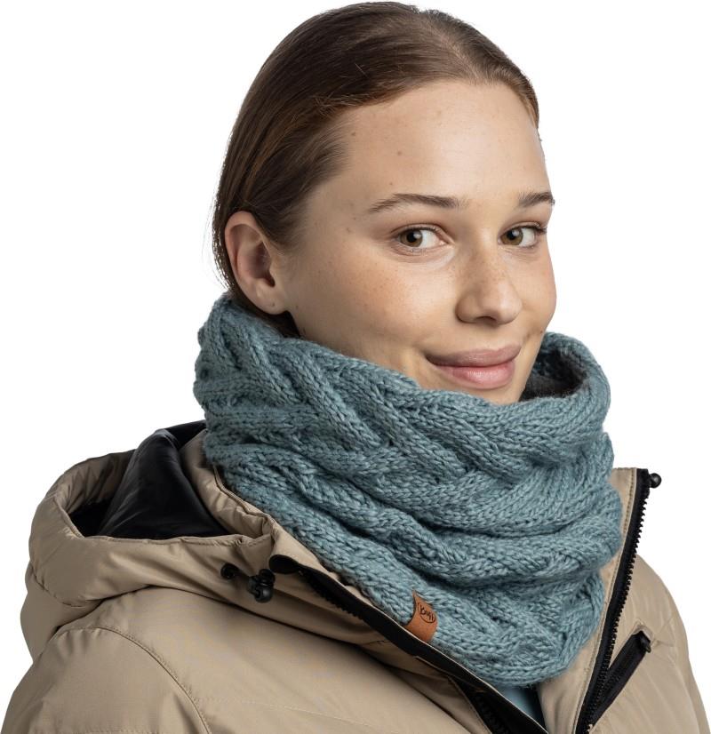 Caryn Knitted & Fleece Neckwarmer - caryn blue glass - 123518.770.10.00 1