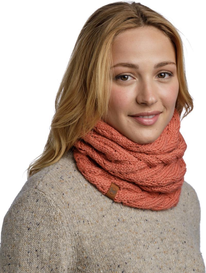 Caryn Knitted & Fleece Neckwarmer - caryn crimson - 123518.401.10.00 1