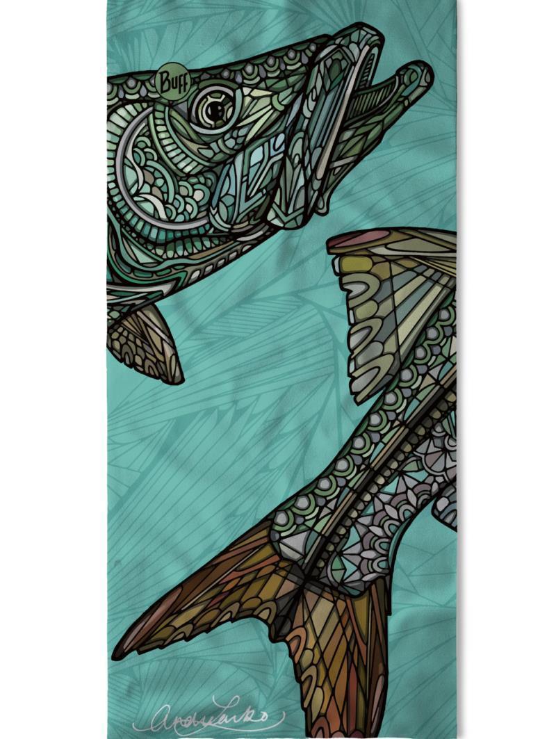 CoolNet UV Neckwarmer - Angler - Andrea Larko - snook teal - 131895.706.10.00 1