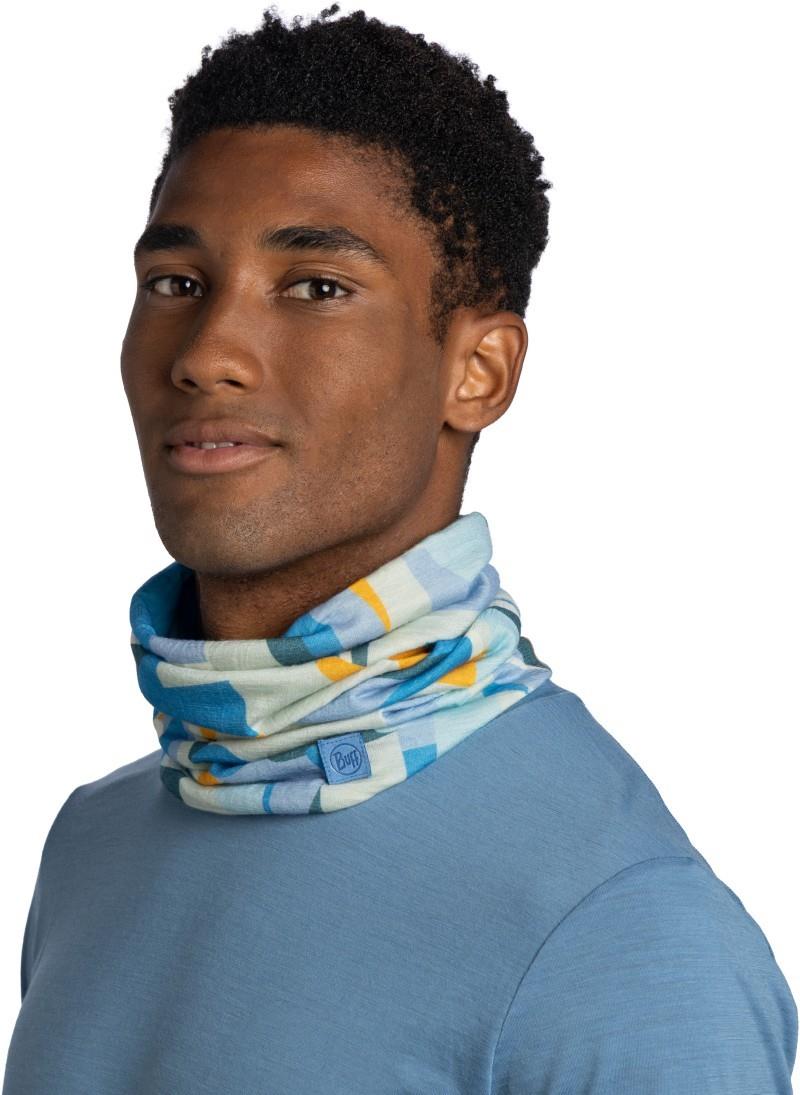 Merino Lightweight Neckwarmer - Digital Prints - luvi glory blue - 137820.746.10.00 1