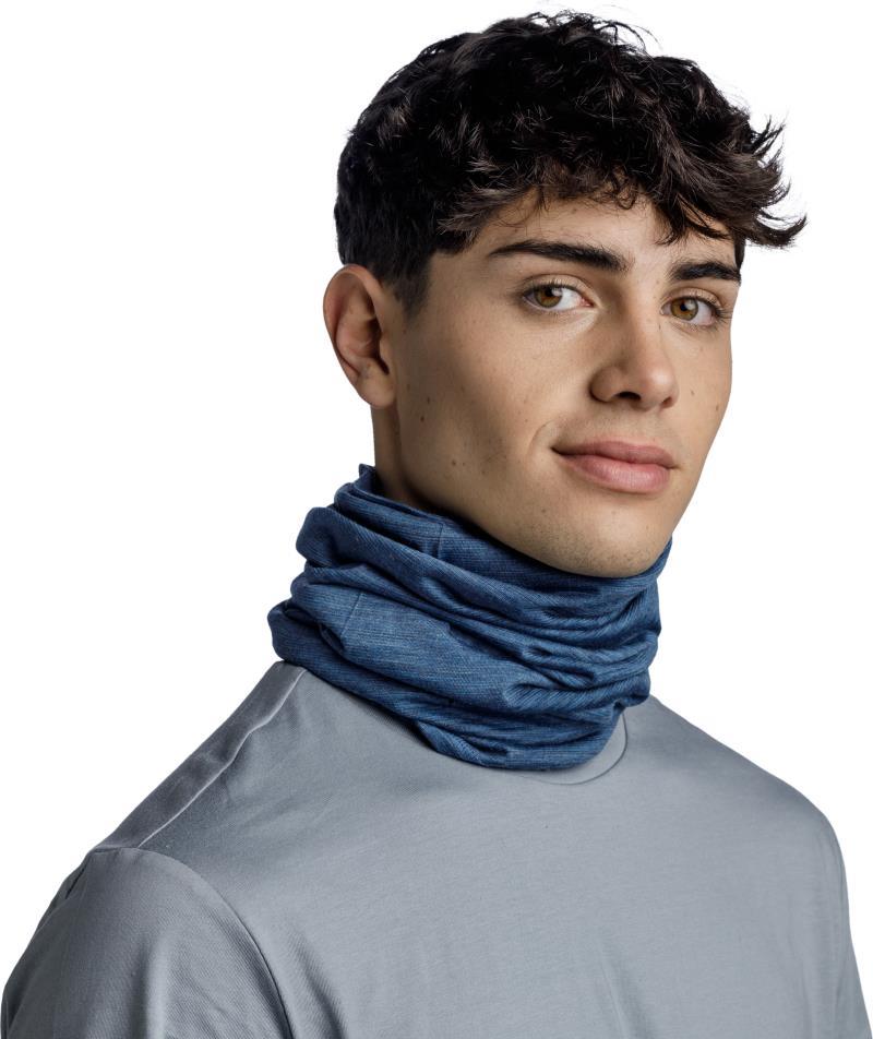 Merino Lightweight Neckwarmer - Solid - ~tempest multi stripes - 117819.759.10.00 1