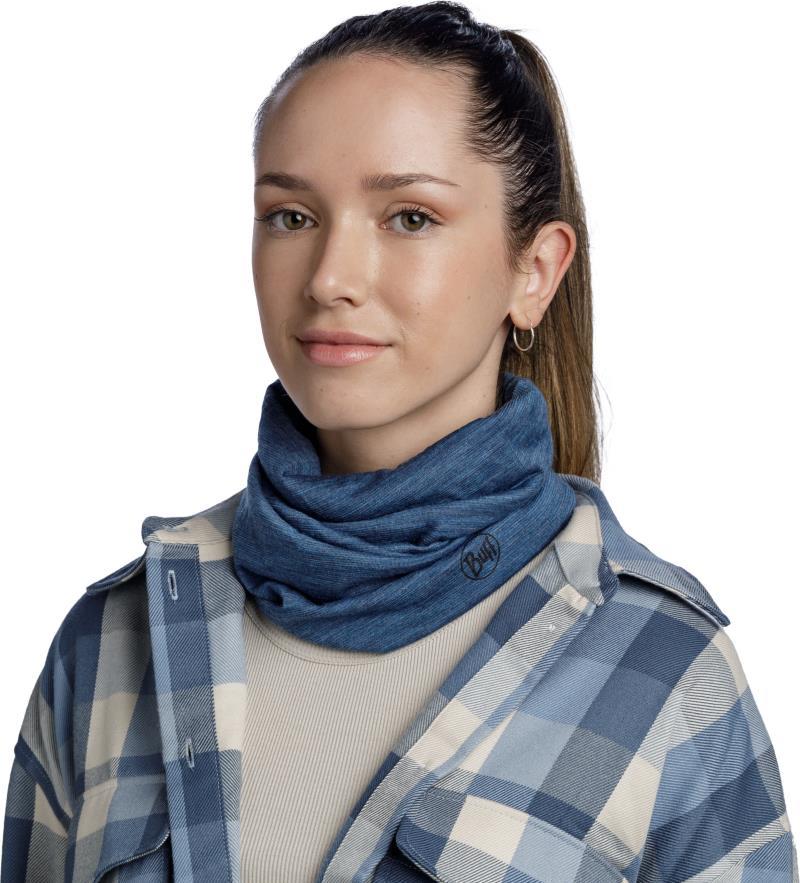 Merino Lightweight Neckwarmer - Solid - ~tempest multi stripes - 117819.759.10.00 1