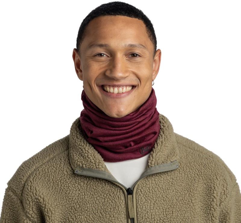 Merino Midweight Neckwarmer - melange tibetan red - 113022.422.10.00 1