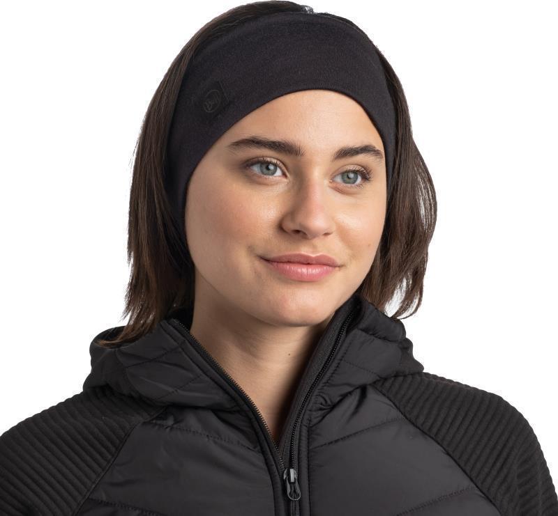 Merino Wide Headband - Solid Black - 129441.999.10.00 2