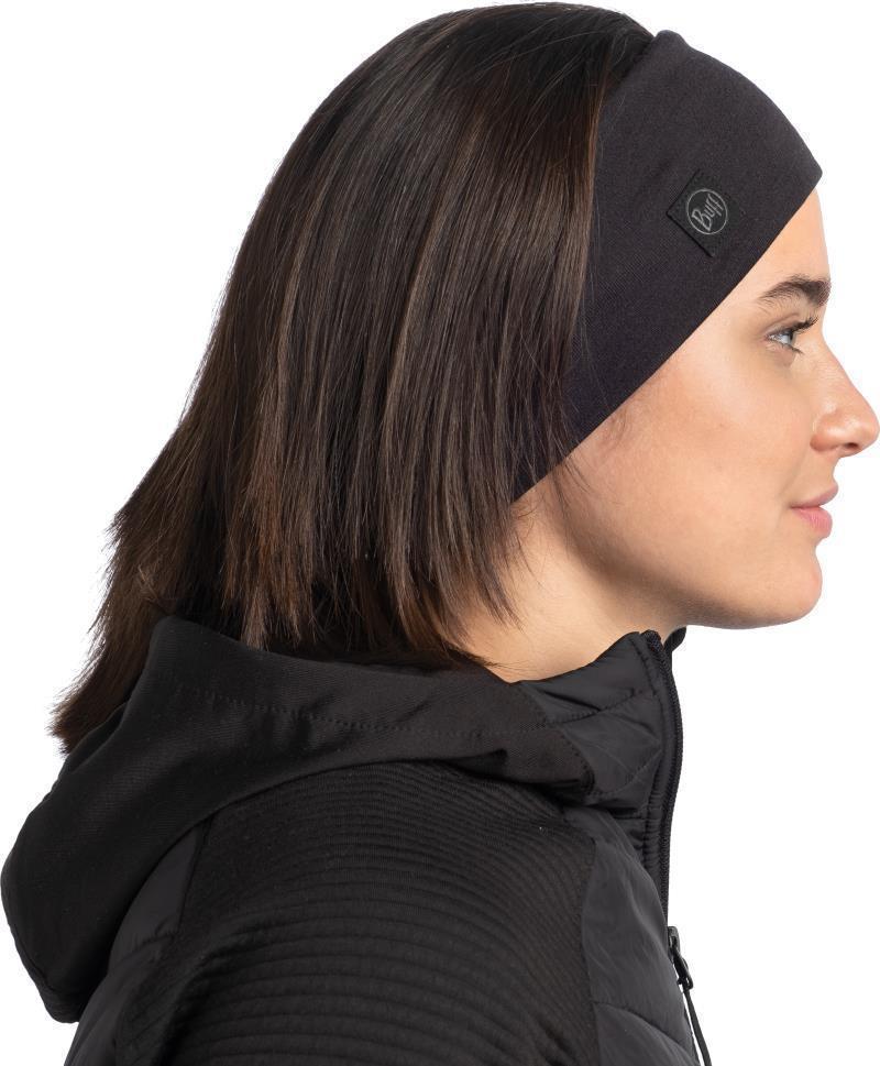 Merino Wide Headband - Solid Black - 129441.999.10.00 3
