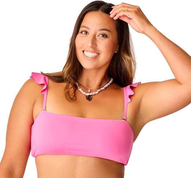 Bev Ruffle Top - Womens - hot pink 1