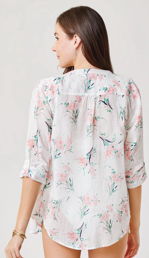 Dylan Gauze Tunic - Womens - Cloud Bouquet 2