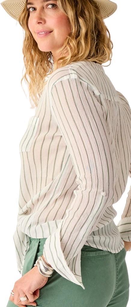 Dylan Gauze Tunic - Womens - haze stripe 1