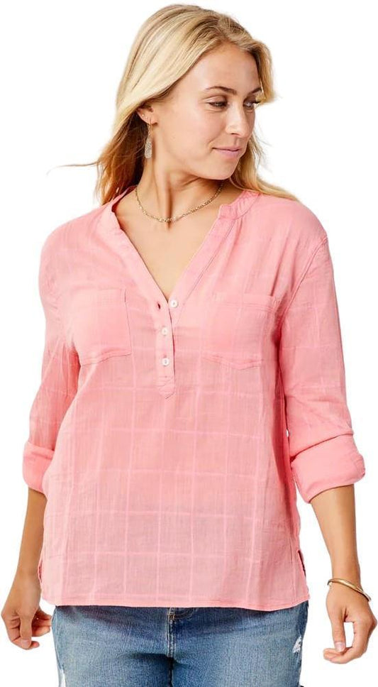 Dylan Textured Shirt -  Womens - grapefruit 1