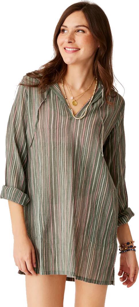 Gia Coverup - Womens - Cilantro Stripe 1