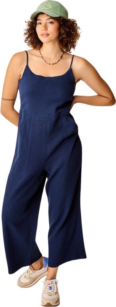 Knox Gauze Jumpsuit - Womens - navy 1