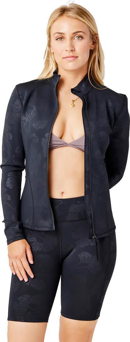 Stella Zip Up Jacket - Womens - Ginkgo Embossed 2