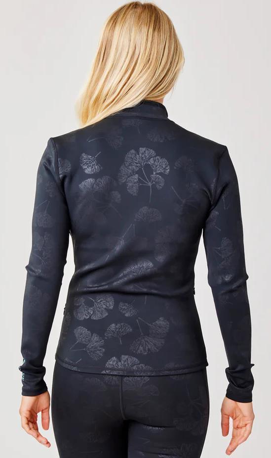 Stella Zip Up Jacket - Womens - Ginkgo Embossed 3