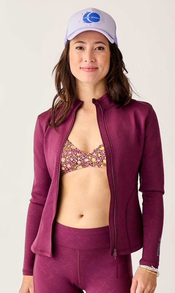 Stella Zip Up Jacket - Womens - disco embossed 1