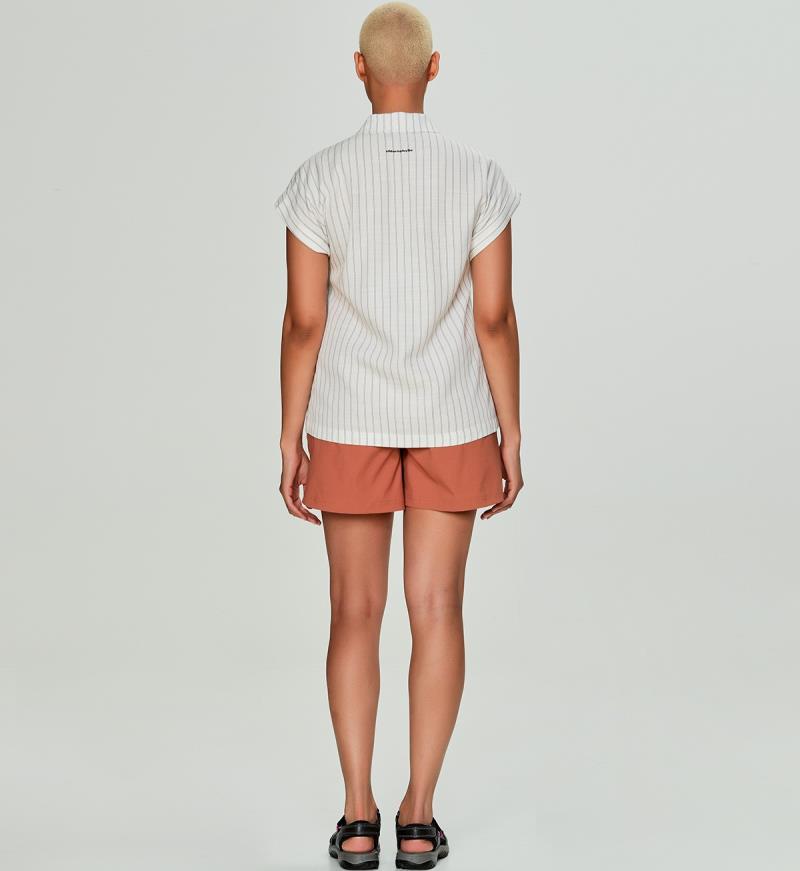 Anse SS Shirt - Womens - off white stripes 1