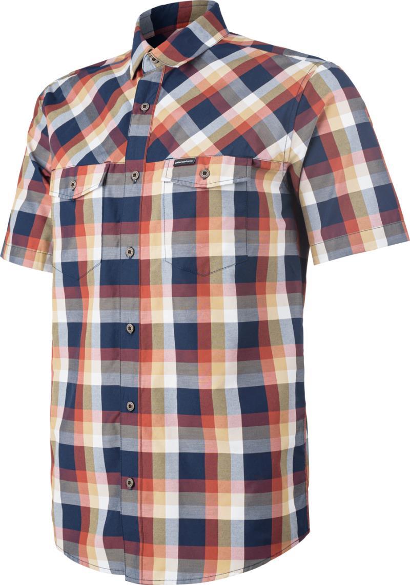 Clivia Shirt - Mens - navy / red ocher plaid  1