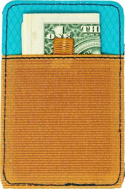The Daily Wallet - navy / aqua tan 1