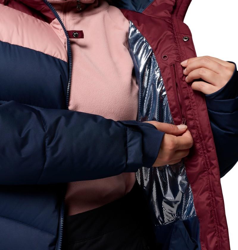 Abbott Peak II Insulated Jacket, Extended - Womens - collegiate navy / rich wine / eraser pink 1