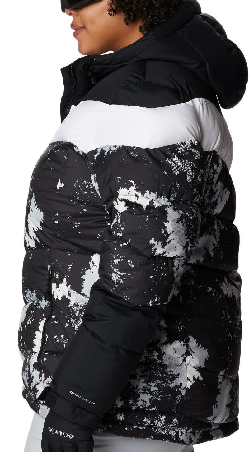 Abbott Peak Insulated Jacket - Plus - Womens - White Lookup Print / Black / White 2