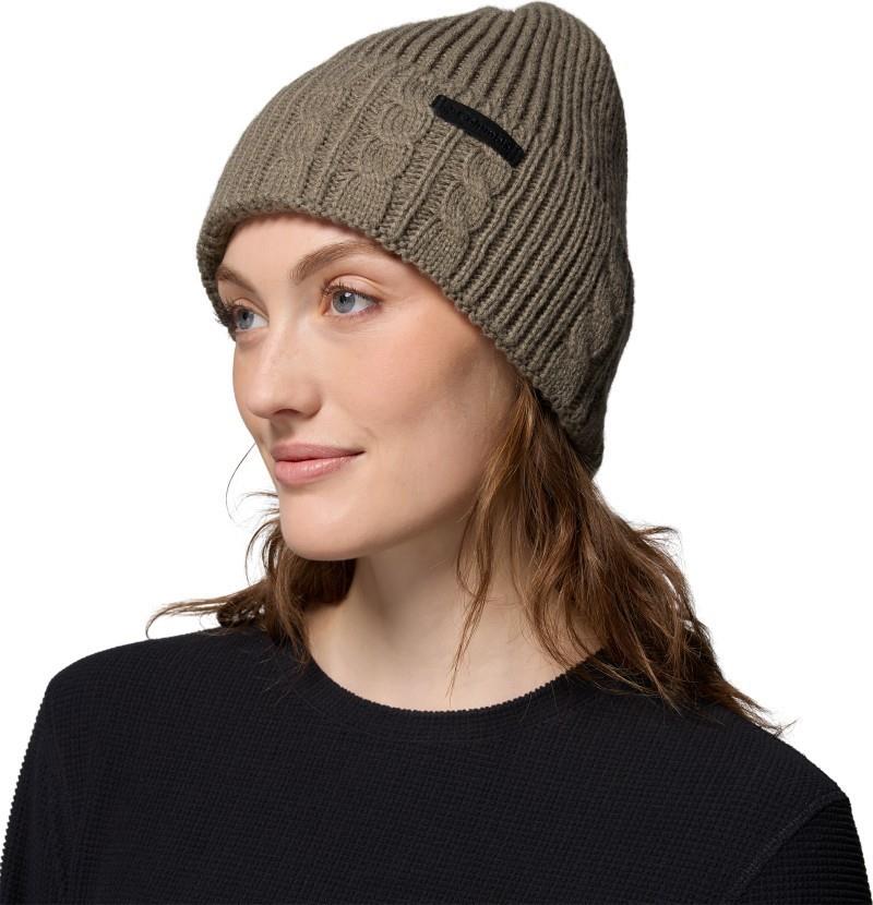Agate Pass Cable Knit Beanie - Womens - stone green 1