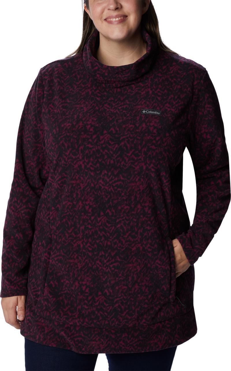 Ali Peak Fleece Tunic - Plus - Womens - Marionberry Terrain Print 1