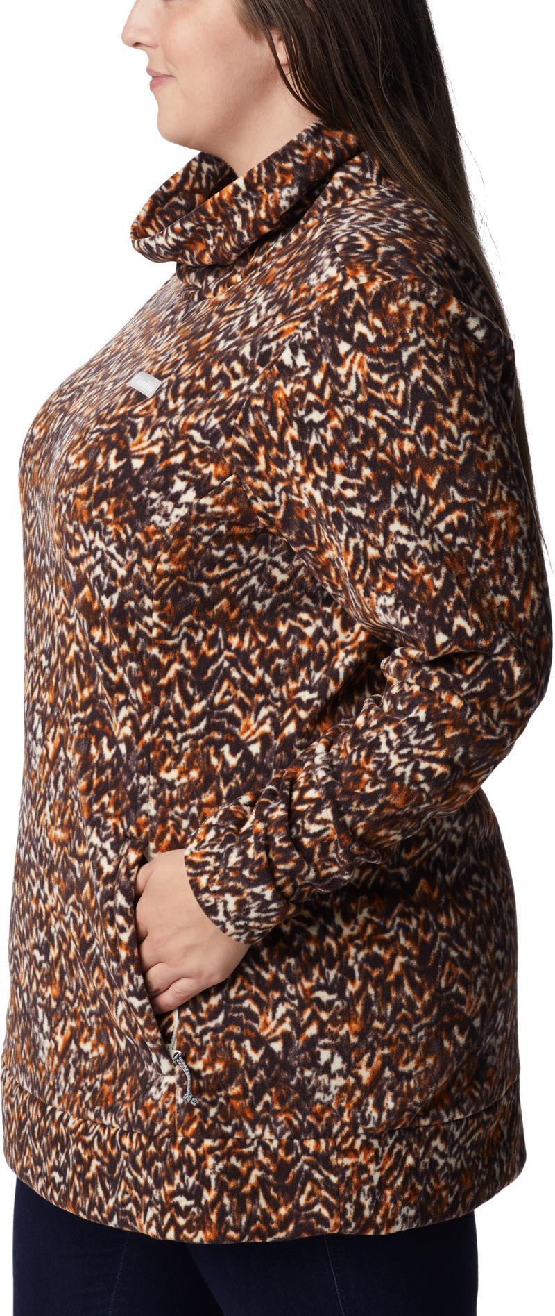 Ali Peak Fleece Tunic - Plus - Womens - Warm Copper Terrain Print 4