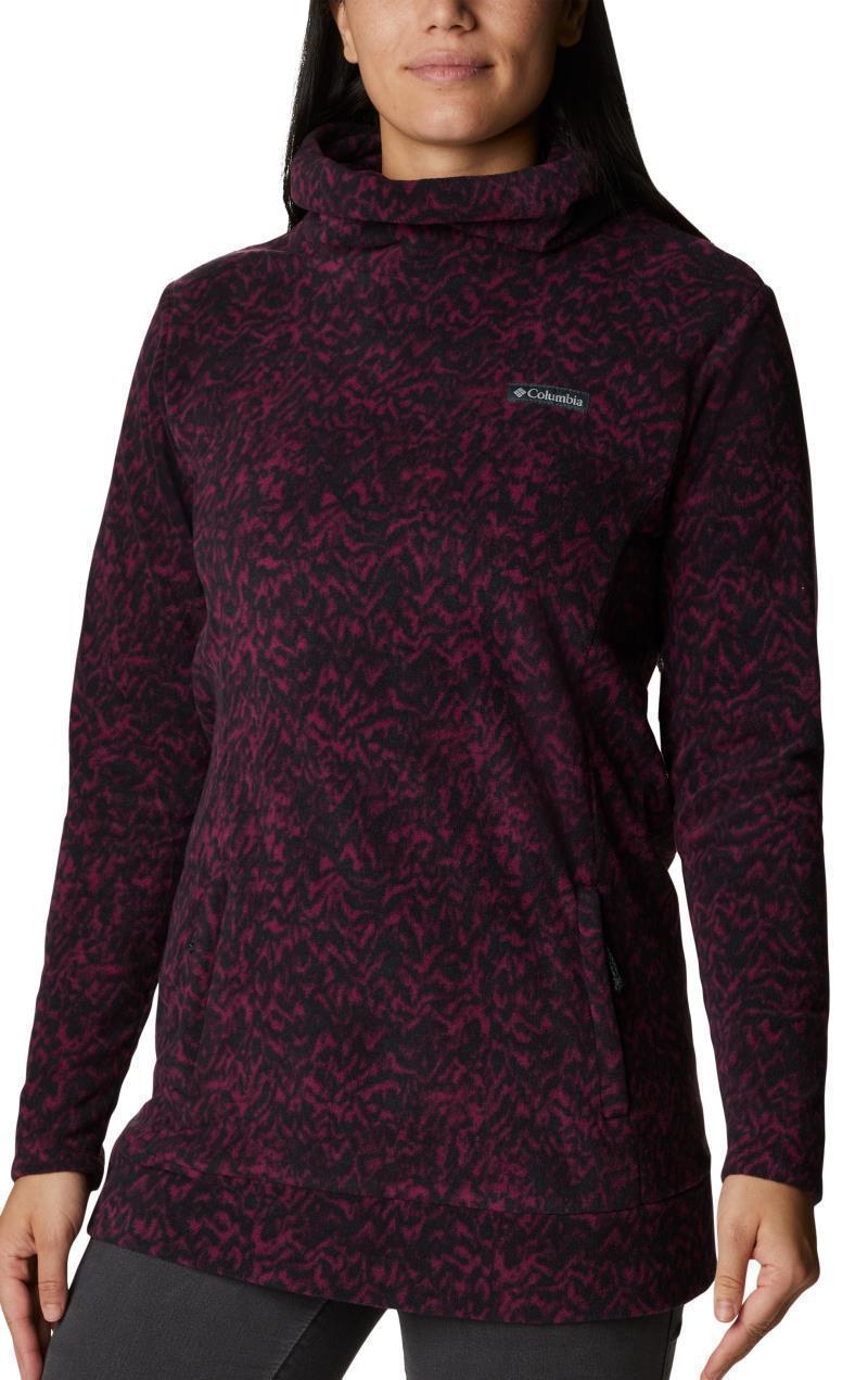 Ali Peak Fleece Tunic - Womens - Marionberry Terrain Print 1