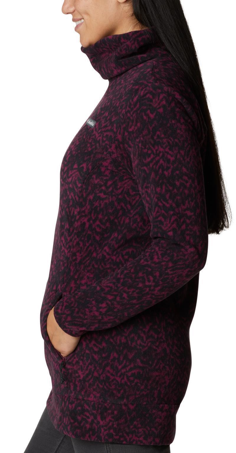 Ali Peak Fleece Tunic - Womens - Marionberry Terrain Print 2