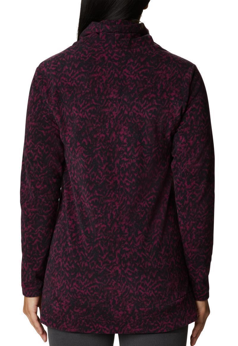 Ali Peak Fleece Tunic - Womens - Marionberry Terrain Print 4